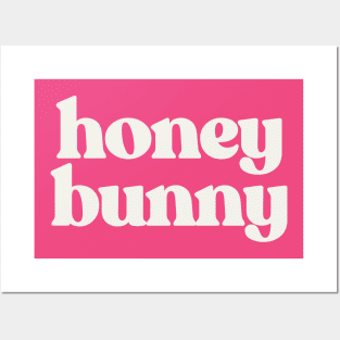 HONEY BUNNY Typographic Design Posters and Art